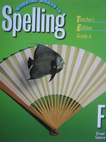 (image for) Working Words in Spelling F Grade 6 TE (TE)(Spiral) by Woodruff,