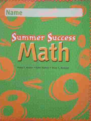 (image for) Summer Success Math 3 (P) by Kanter, Hudson, & Hammet