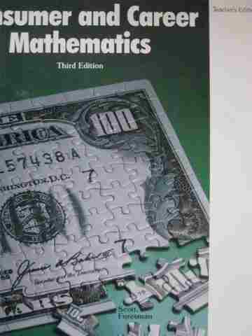 (image for) Consumer & Career Mathematics 3e TE (TE)(H) by Bolster, Woodburn, & Gipson