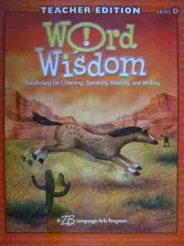 (image for) Word Wisdom Level D TE (TE)(Spiral) by Jerry Zutell