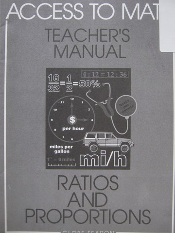 (image for) Access to Math Ratios & Proportions TM (TE)(P) by Barbara Levadi