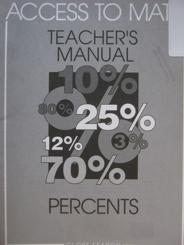 (image for) Access to Math Percents TM (TE)(P) by Barbara Levadi