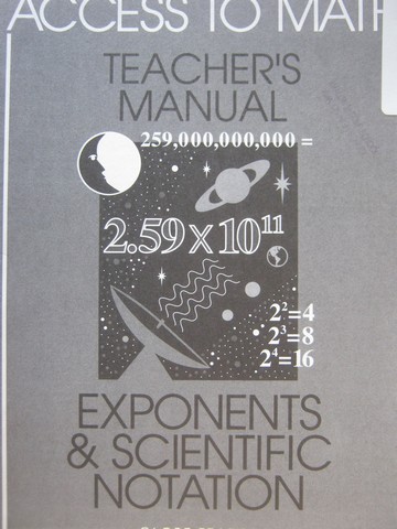 (image for) Access to Math Exponents & Scientific Notation TM (TE)(P)