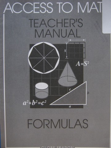 (image for) Access to Math Formulas TM (TE)(P) by Barbara Levadi