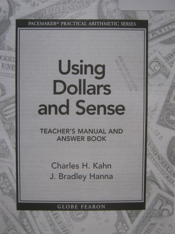 (image for) Using Dollars & Sense TM & Answer Book (TE)(P) by Kahn & Hanna