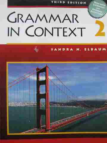 (image for) Grammar in Context 2 3rd Edition (P) by Sandra N Elbaum