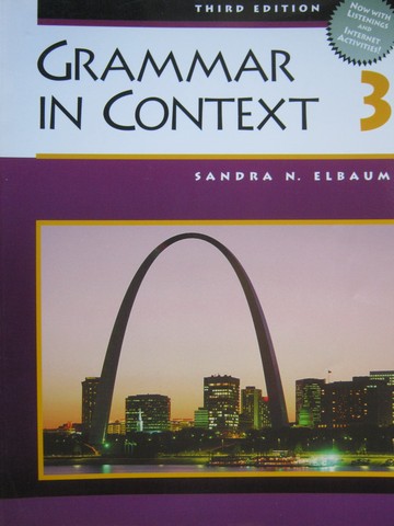 (image for) Grammar in Context 3 3rd Edition (P) by Sandra N Elbaum
