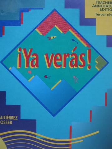 (image for) Ya veras! Tercer Nivel TAE (TE)(H) by Gutierrez & Rosser
