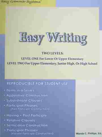 (image for) Easy Grammar Systems Easy Writing (P) by Wanda C Phillips