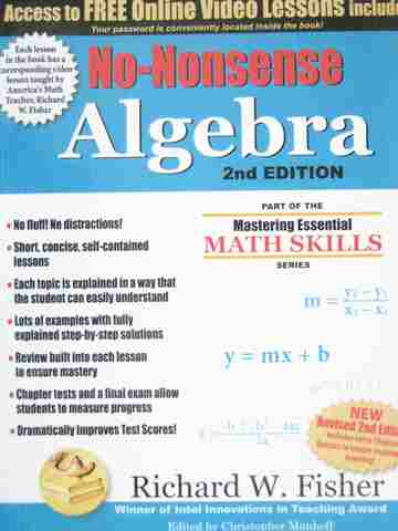 (image for) No-Nonsense Algebra 2nd Edition (P) by Richard W Fisher