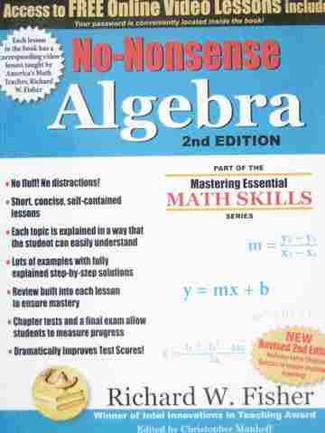 (image for) No-Nonsense Algebra 2nd Edition (P) by Richard W Fisher