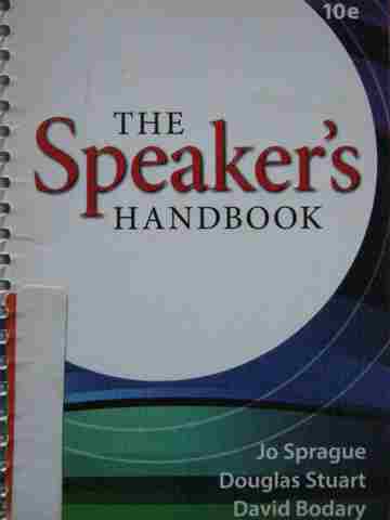(image for) Speaker's Handbook 10th Edition (Spiral) by Sprague, Stuart,