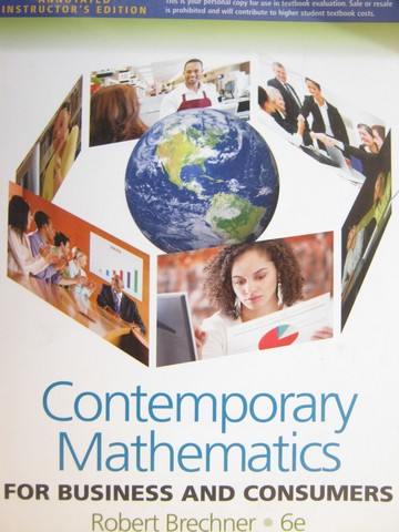(image for) Contemporary Mathematics for Business & Consumers 6e AIE (TE)(P)