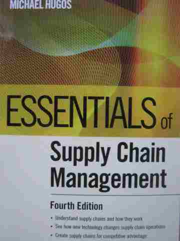 (image for) Essentials of Supply Chain Management 4th Edition (P) by Hugos
