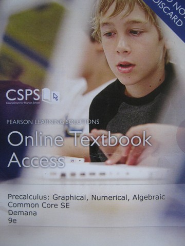 (image for) Precalculus 9th Edition Common Core eTextbook (P) by Demana - Click Image to Close