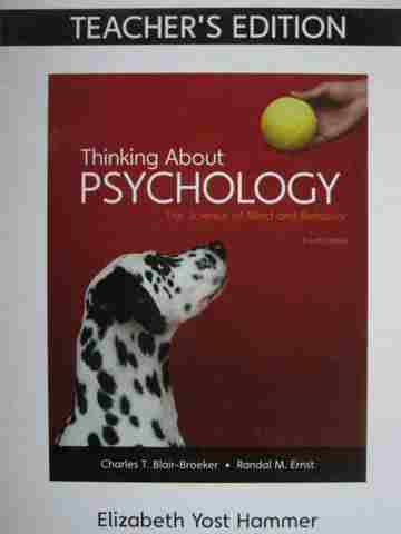 (image for) Thinking About Psychology 4th Edition TE (TE)(H) by Hammer,