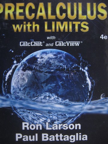 (image for) Precalculus with Limits 4th Edition (H) by Larson & Battaglia