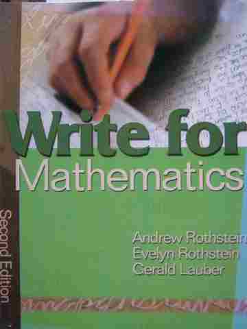 (image for) Write for Mathematics 2nd Edition (P) by Rothstein, Rothstein,