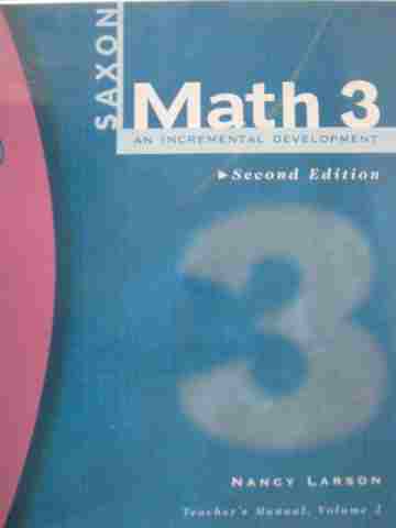 (image for) Saxon Math 3 2nd Edition TM (TE)(Binder) by Larson