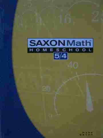 (image for) Saxon Math 5/4 Homeschool 3rd Edition (P) by Hake & Saxon