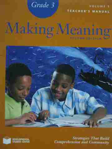 (image for) Making Meaning 2nd Edition 3 TM Volume 1 (TE)(Spiral)