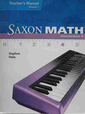 (image for) Saxon Math Intermediate 4 TM Volume 1 (TE)(Spiral) by Hake