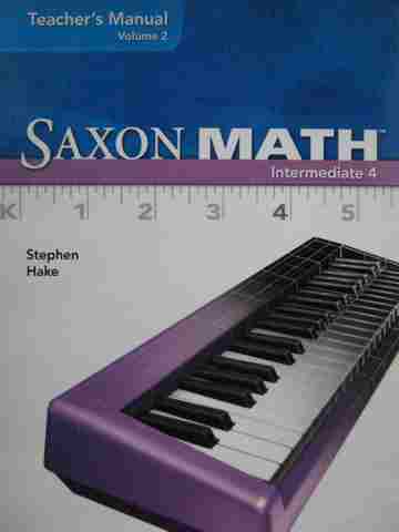 (image for) Saxon Math Intermediate 4 TM Volume 2 (TE)(Spiral) by Hake