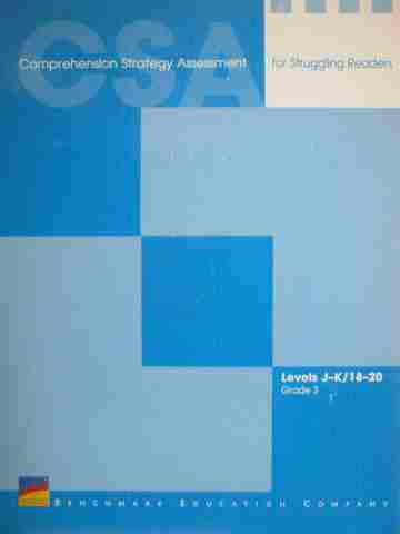 (image for) CSA for Struggling Readers 3 Levels J-K/18-20 (Spiral)