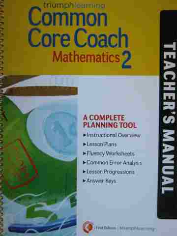 (image for) Common Core Coach Mathematics 2 TM (TE)(Spiral)