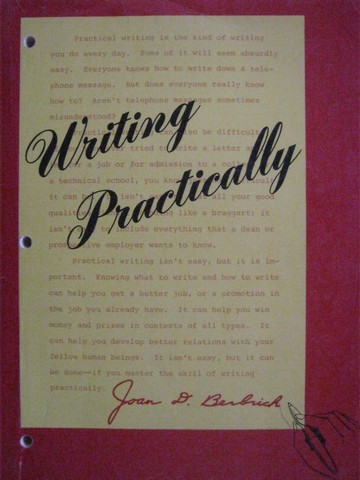 (image for) Writing Practically (P) by Joan D Berbrich - Click Image to Close