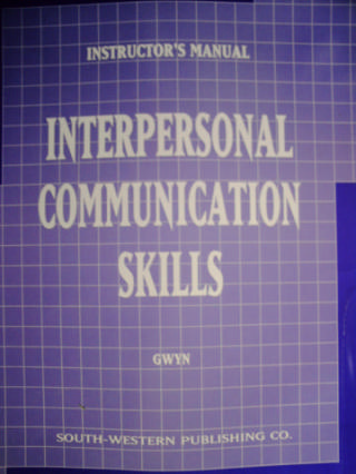 (image for) Interpersonal Communication Skills Instructor's Manual (TE)(P)