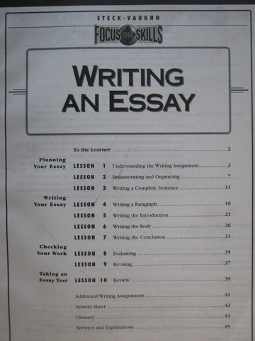 (image for) Focus on Skills Writing An Essay (P) by Jim W Reeve