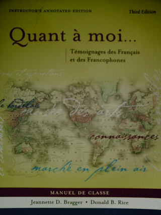 (image for) Quant a moi 3e IAE Manuel de Classe (TE)(P) by Bragger & Rice