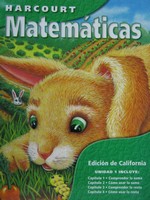 (image for) Harcourt Matematicas 1-1 Edicion de California (CA)(P)