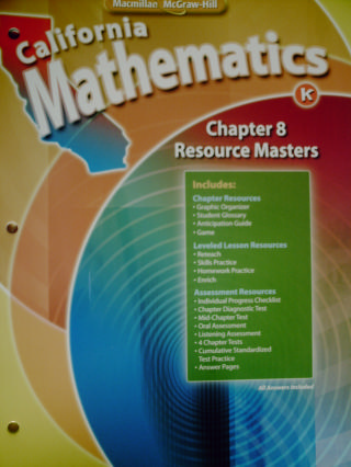 (image for) California Mathematics K Chapter 8 Resource Masters (CA)(P)