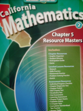 (image for) California Mathematics 2 Chapter 5 Resource Masters (CA)(P)