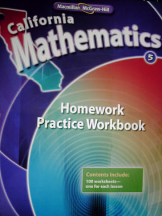 (image for) California Mathematics 5 Homework Practice Workbook (CA)(P)