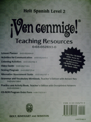 (image for) Ven conmigo! 2 Teacher's Resources (TE)(PK)