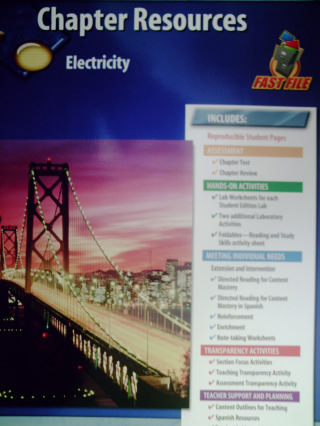 (image for) Glencoe Physical Science Chapter Resources Electricity (P)