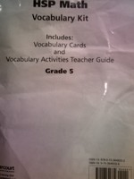 (image for) HSP Math 5 Vocabulary Kit (TE)(Pk)