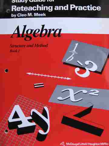 (image for) Algebra Structure & Method Book 1 Study Guide for Reteaching (P)
