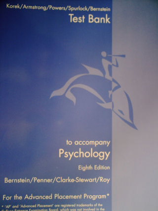 (image for) Psychology 8th Edition AP Program Test Bank (P) by Korek