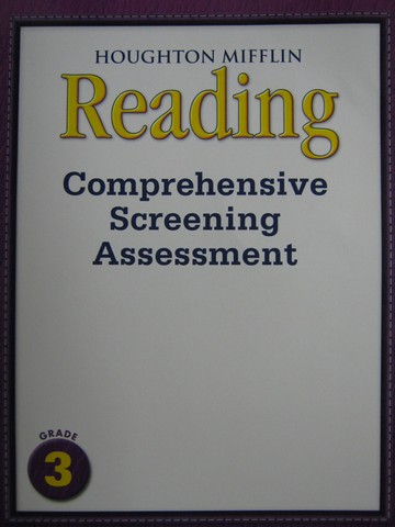 (image for) Reading 3 Comprehensive Screening Assessment BLM (P)