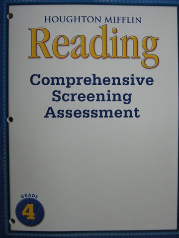 (image for) Reading 4 Comprehensive Screening Assessment BLM (P)