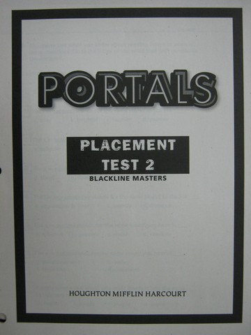 (image for) Portals to Reading Placement Grades 4-8 Test 2 BLM (TE)(P)