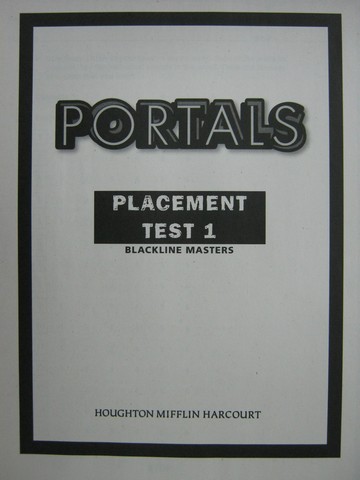 (image for) Portals to Reading Placement Grades 4-8 Test 1 BLM (TE)(P)