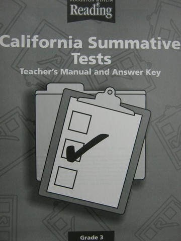 (image for) Reading 3 California Summative Tests TM & Answer (TE)(P)