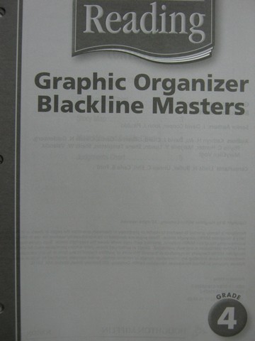 (image for) Reading 4 Graphic Organizer Blackline Masters (P)