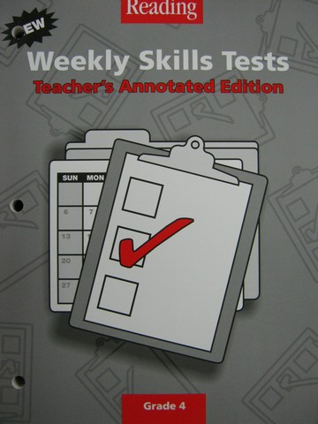(image for) Reading 4 Weekly Skills Tests TAE (TE)(P) by Cooper, Pikulski,