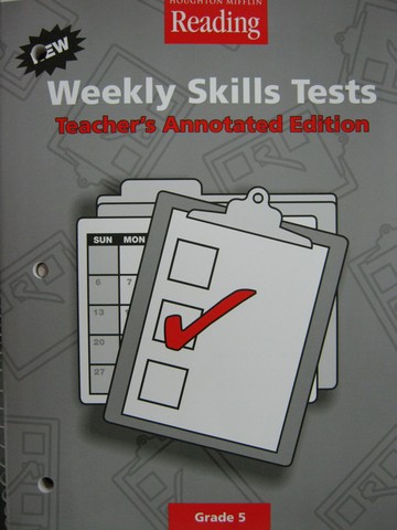 (image for) Reading 5 Weekly Skills Tests TAE (TE)(P) by Cooper, Pikulski,
